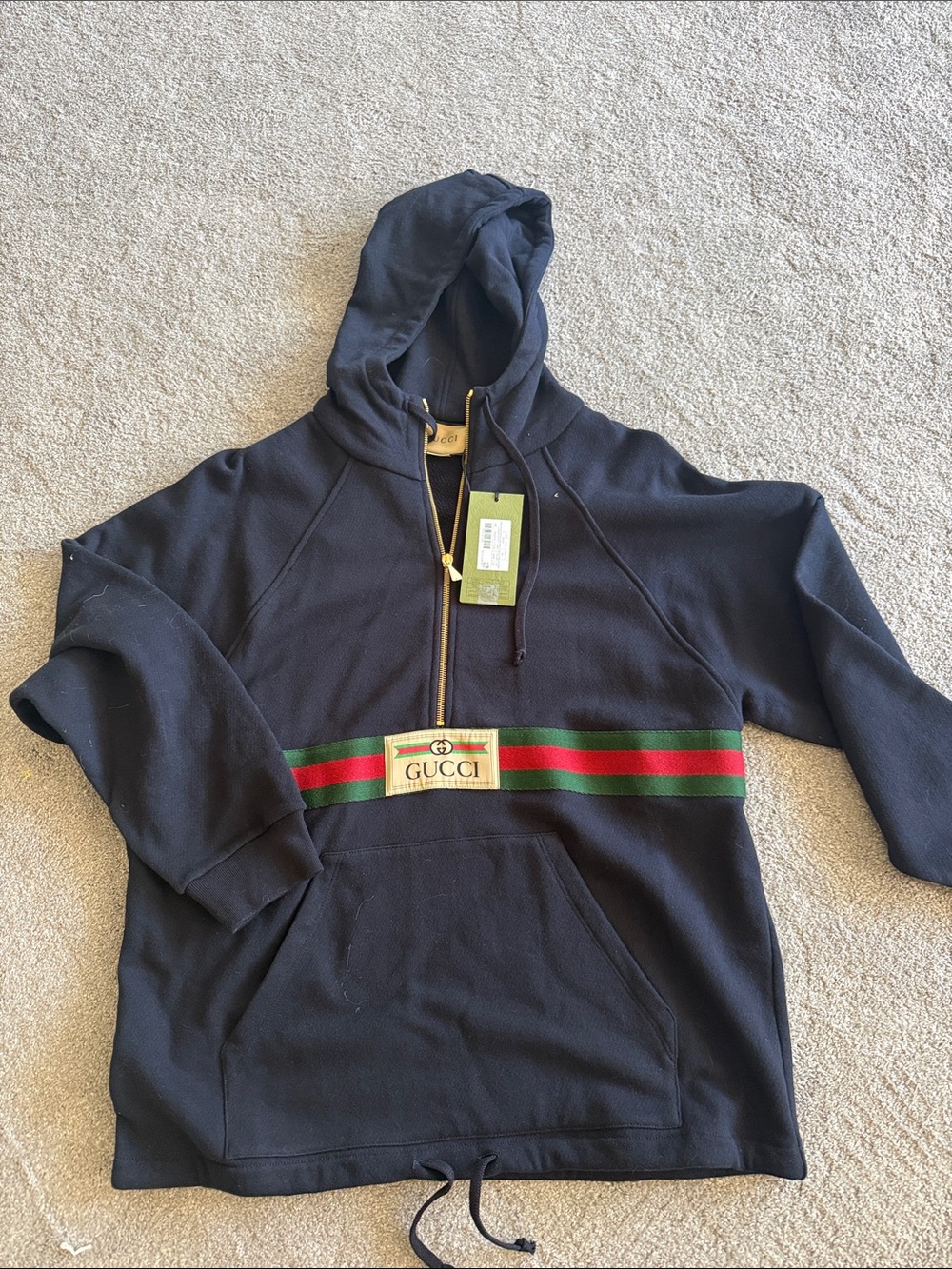 Gucci 3/4 Zip Hoodie NWT
